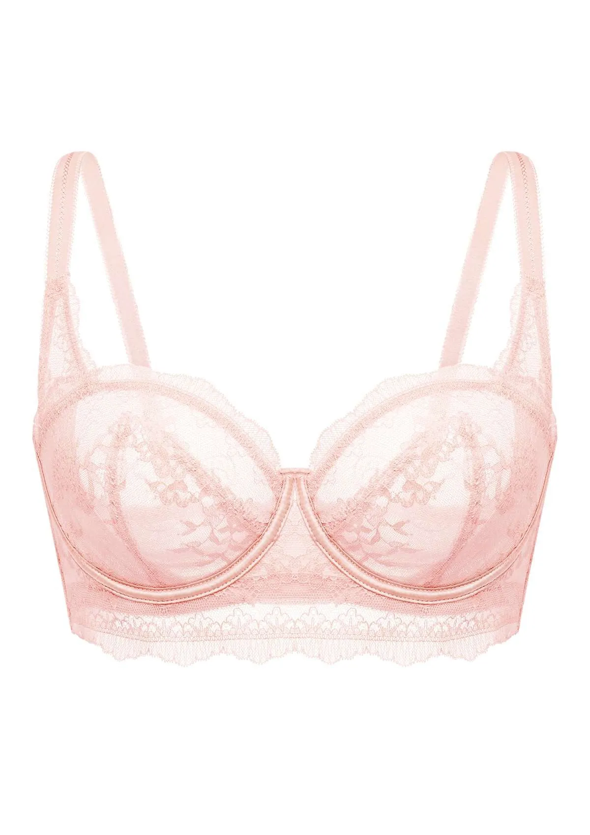 I Do Floral Lace Unlined Balconette Bra