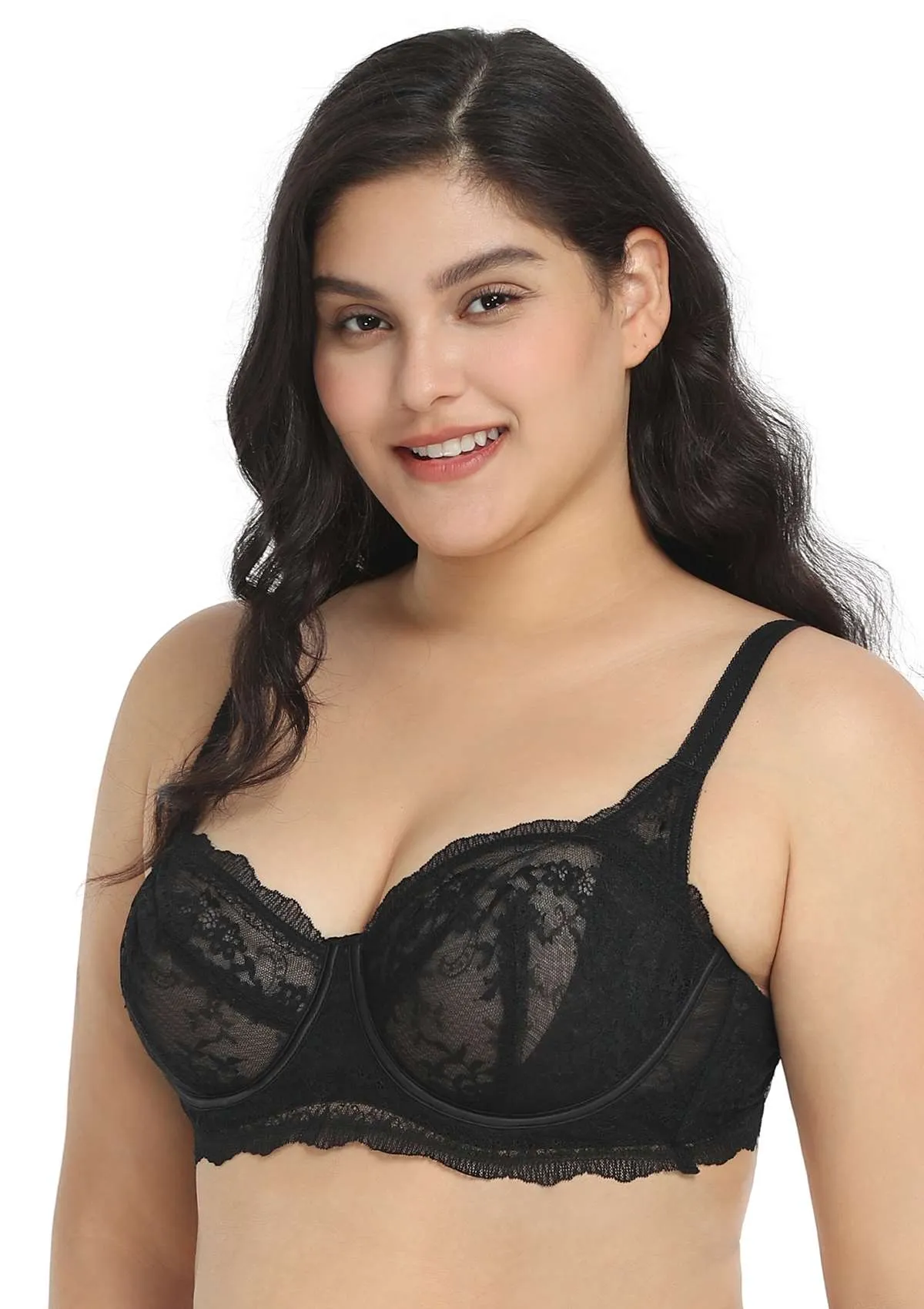 I Do Floral Lace Unlined Balconette Bra