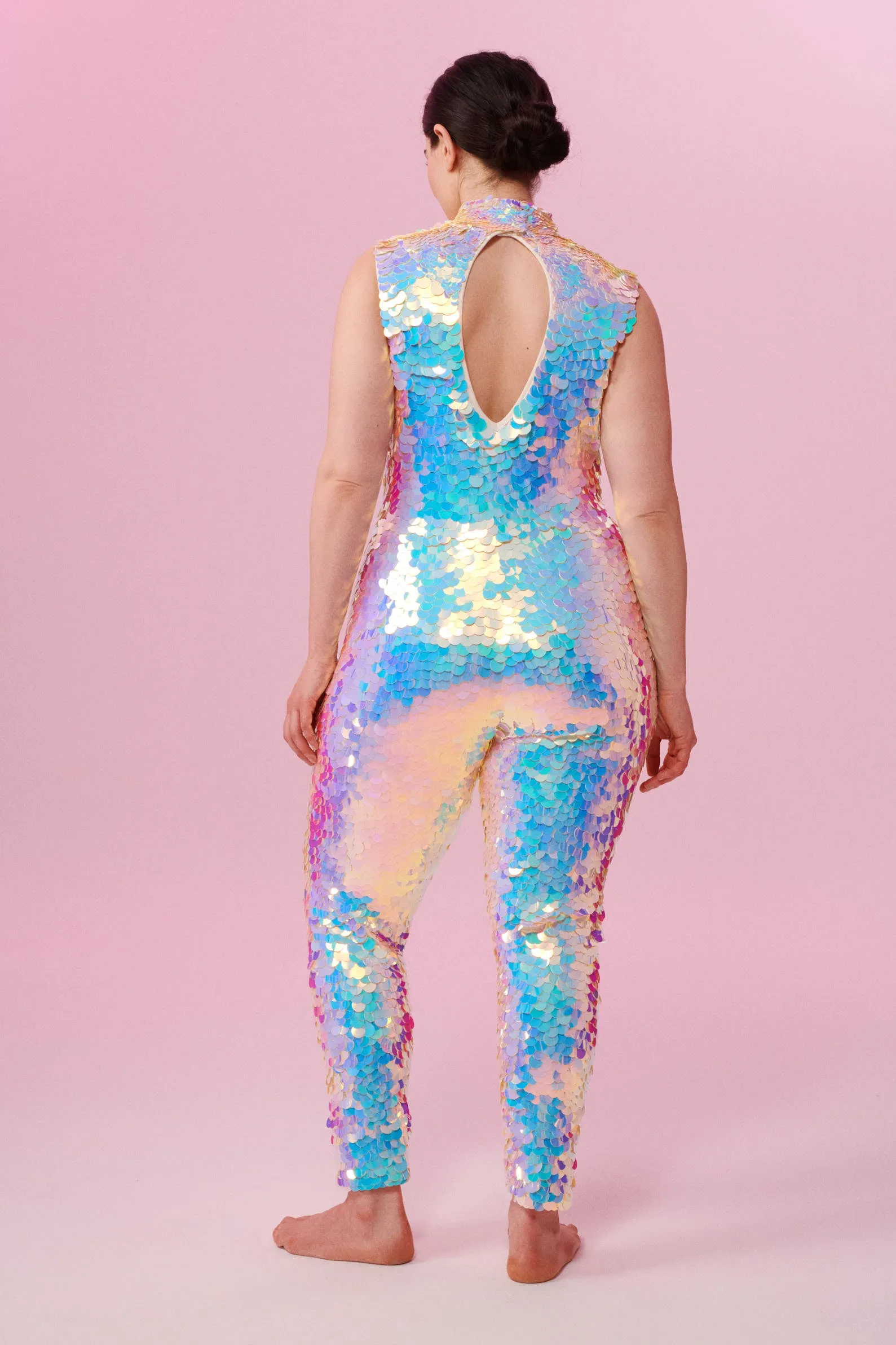 IRIS SEQUIN JUMPSUIT - OPAL