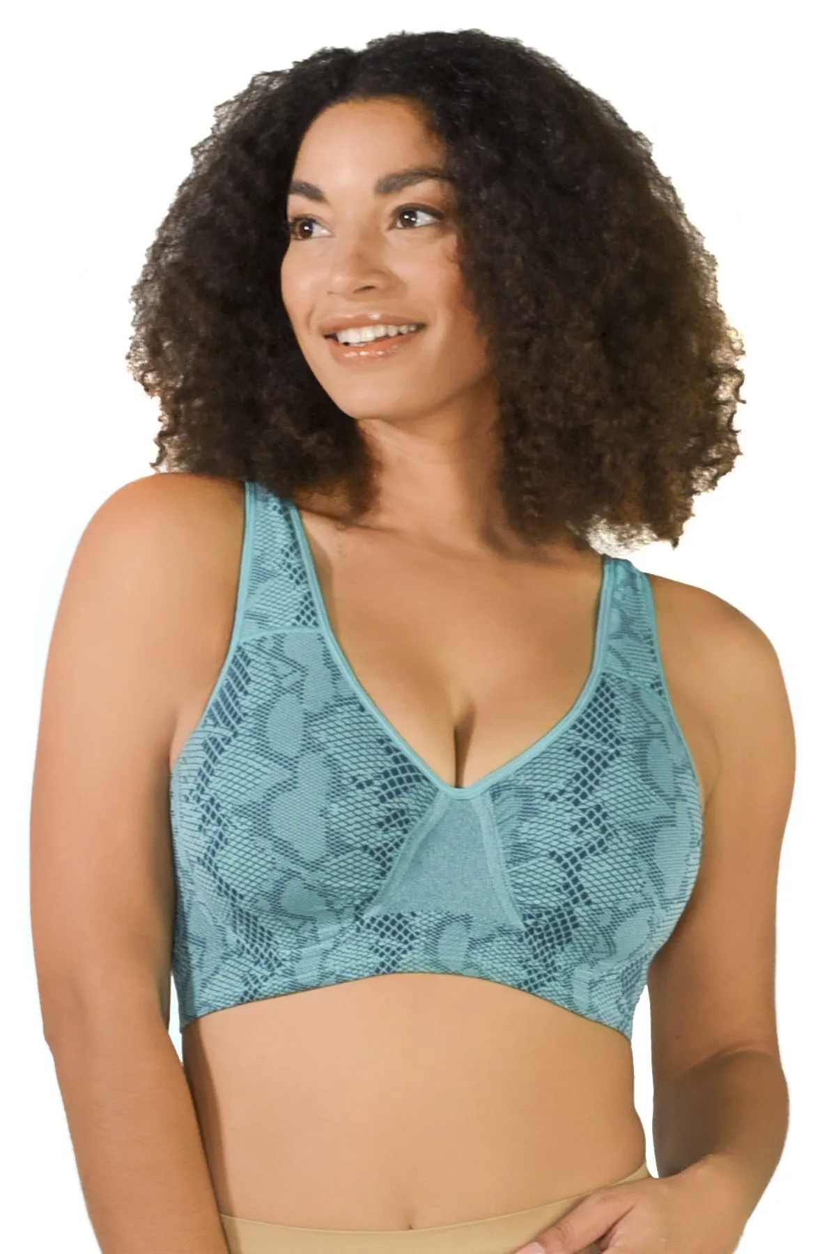 Jacquard Seamless Underwire Bra with Removable Pads