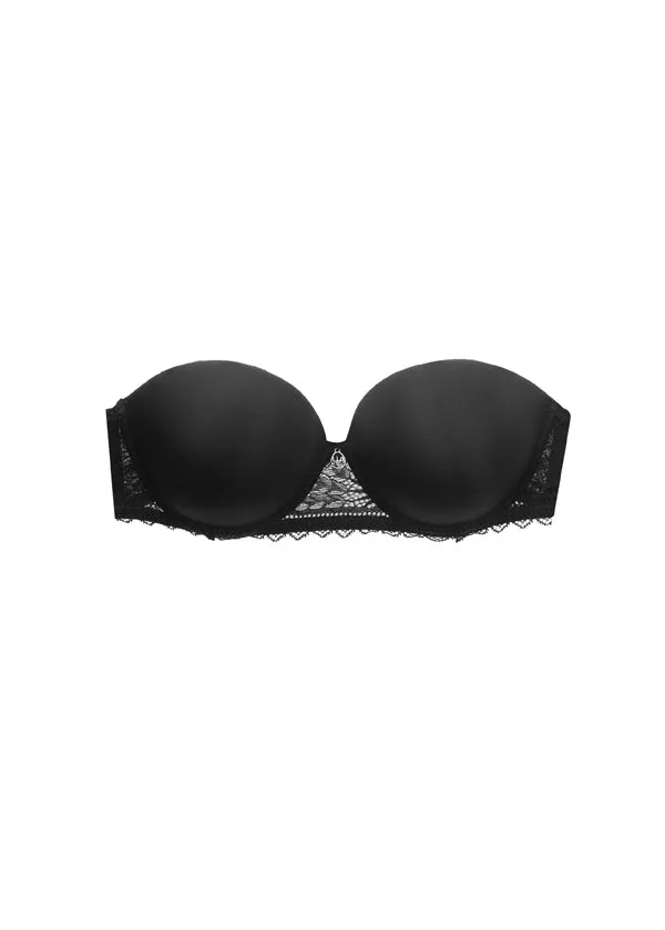 JAYNA Lace Balconette Push-Up Convertible Straps Demi Bra