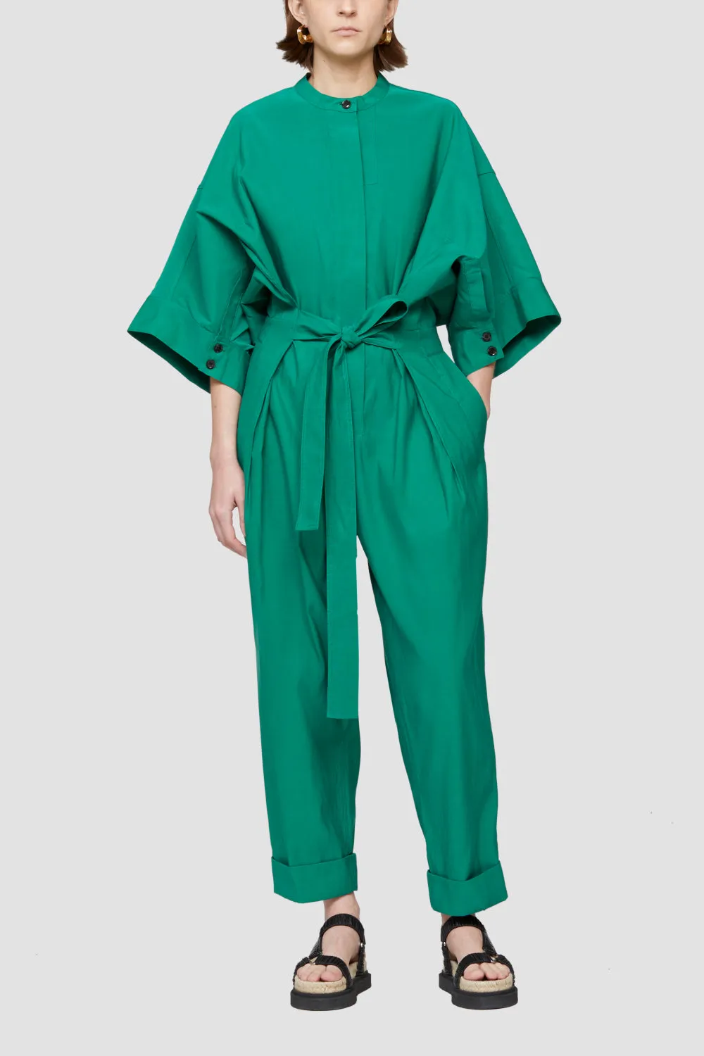 Jumpsuit W Smocked Waistband