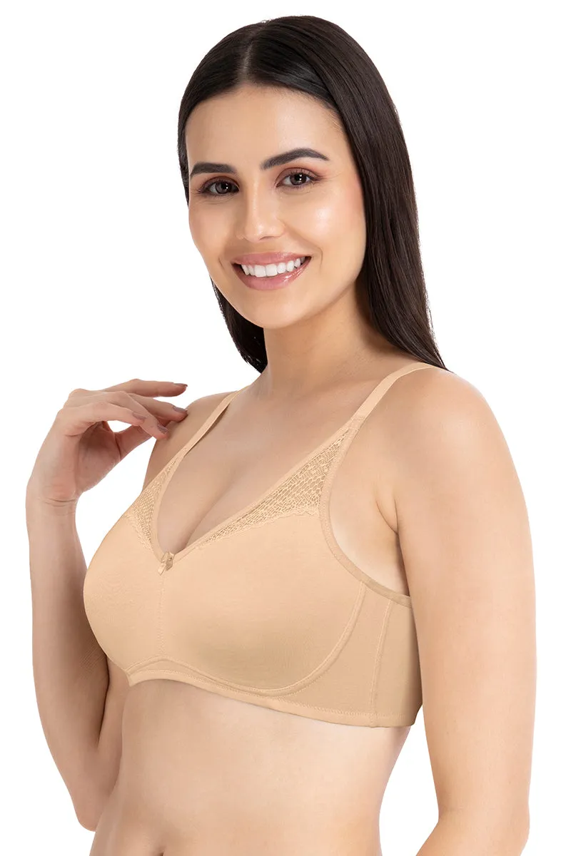 Lace Concealer Non-padded Non-wired Bra - Hazelnut