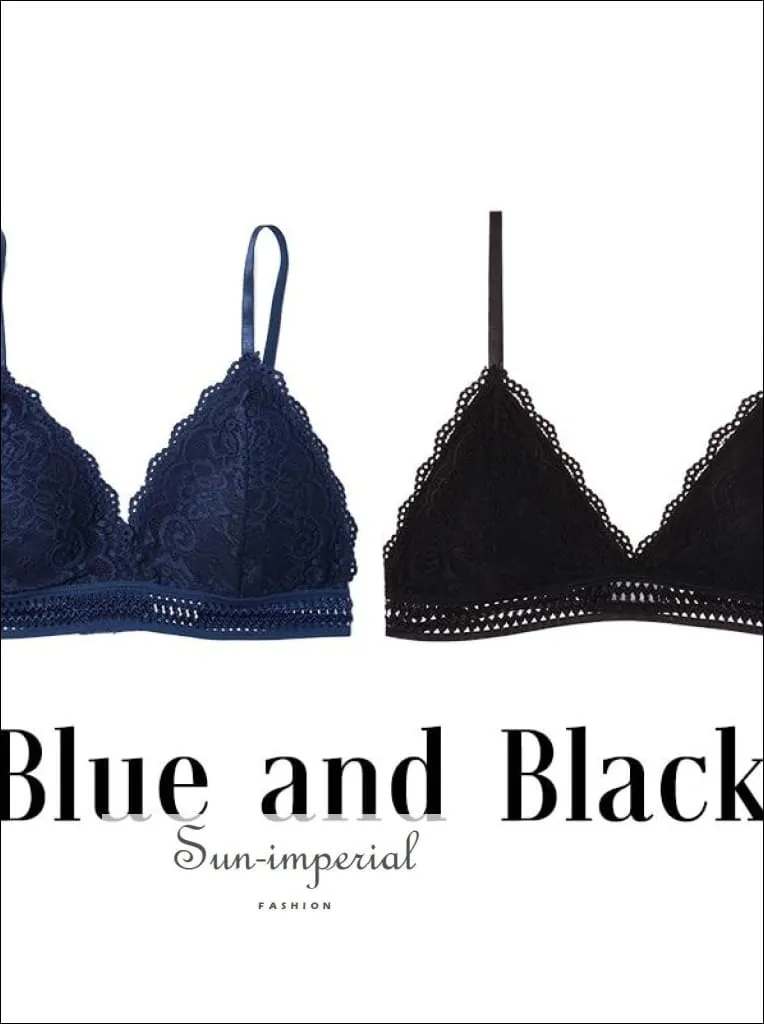 Lace French Style Bralette Seamless Deep V Lace Bra Wireless thin