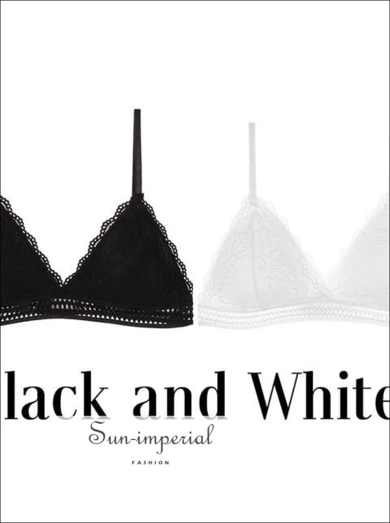 Lace French Style Bralette Seamless Deep V Lace Bra Wireless thin