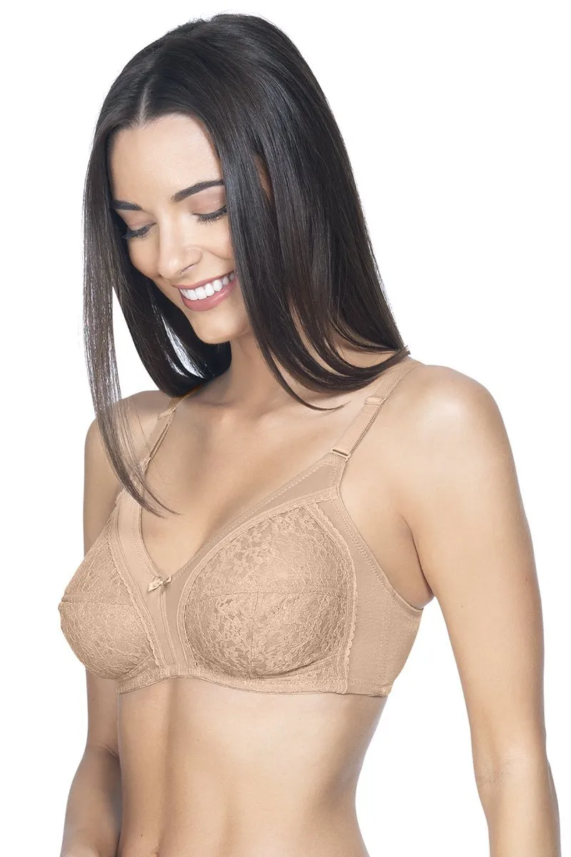 Lace Magic Non Padded Non Wired Bra - Sandalwood