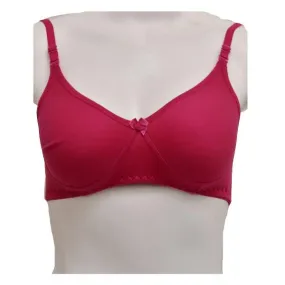 Ladies Seamless Bra Comfy Matching Seamless Stretchable Cotton T-Shirt Bra-Shapewear. Pk