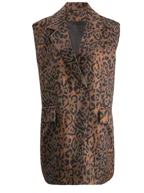 Leopard Long Vest