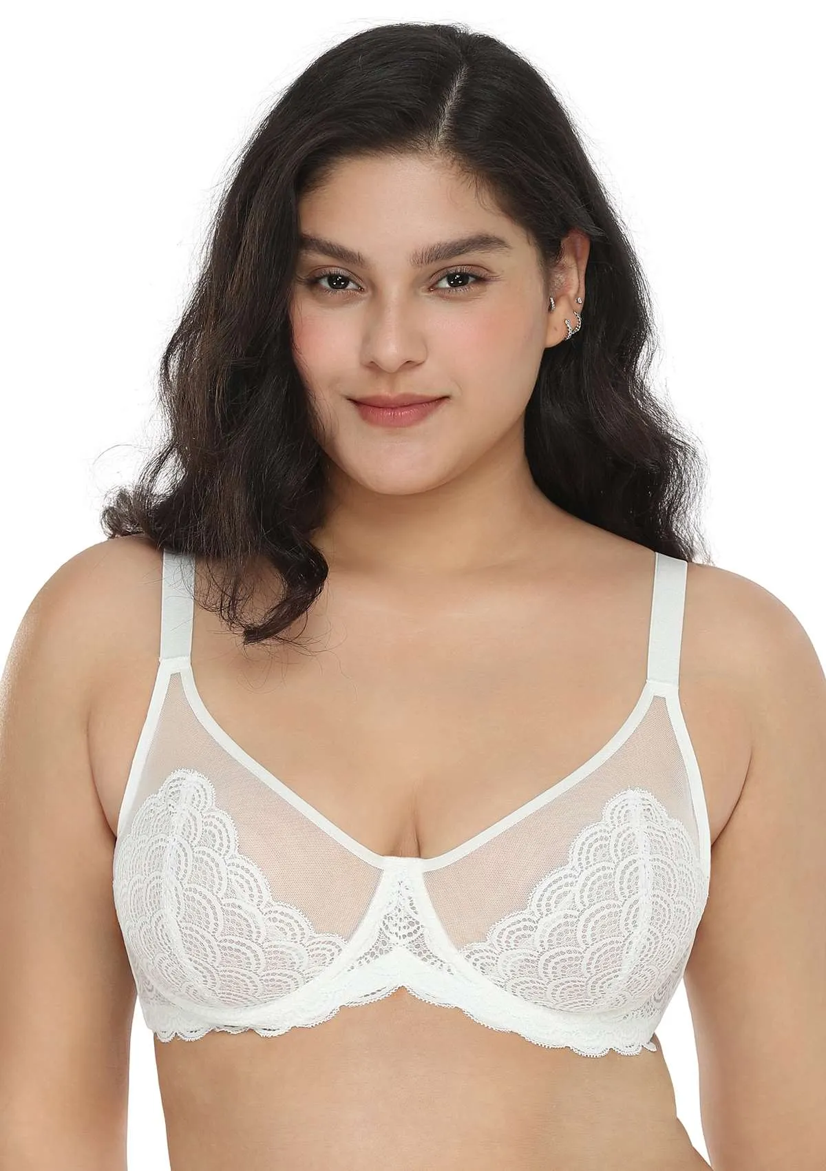 Mermaid Scales Lace Underwire Bra