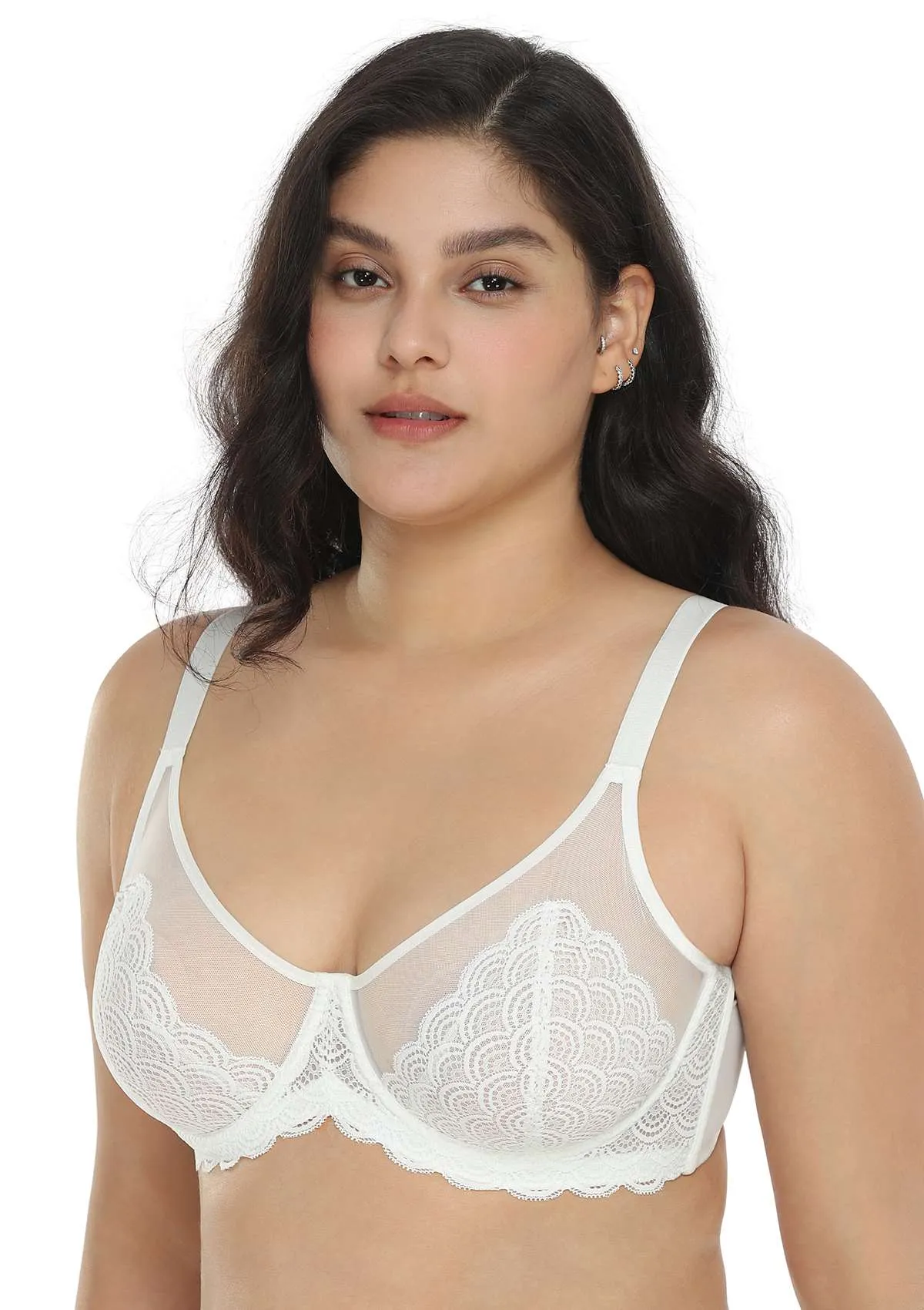 Mermaid Scales Lace Underwire Bra