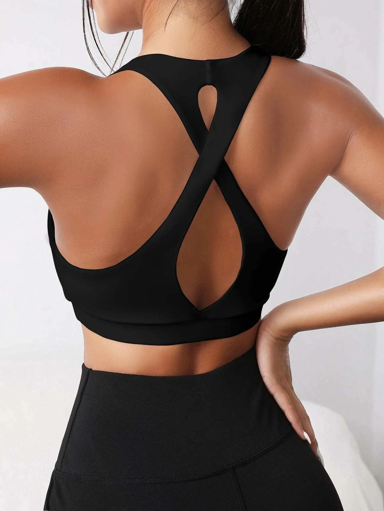 Nataly Crisscross Cut Sports Bra