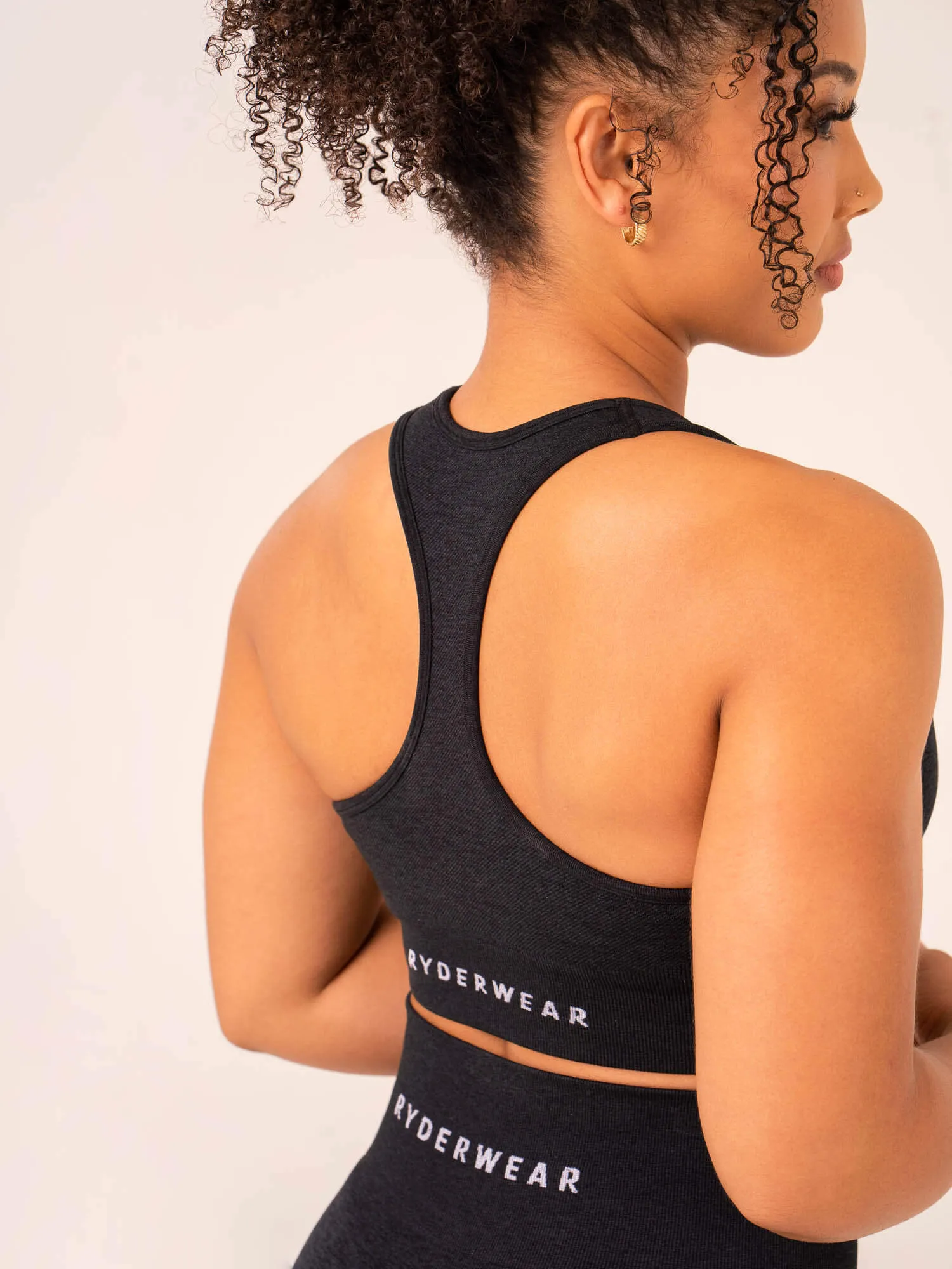 Ombre Seamless Sports Bra - Black Marl