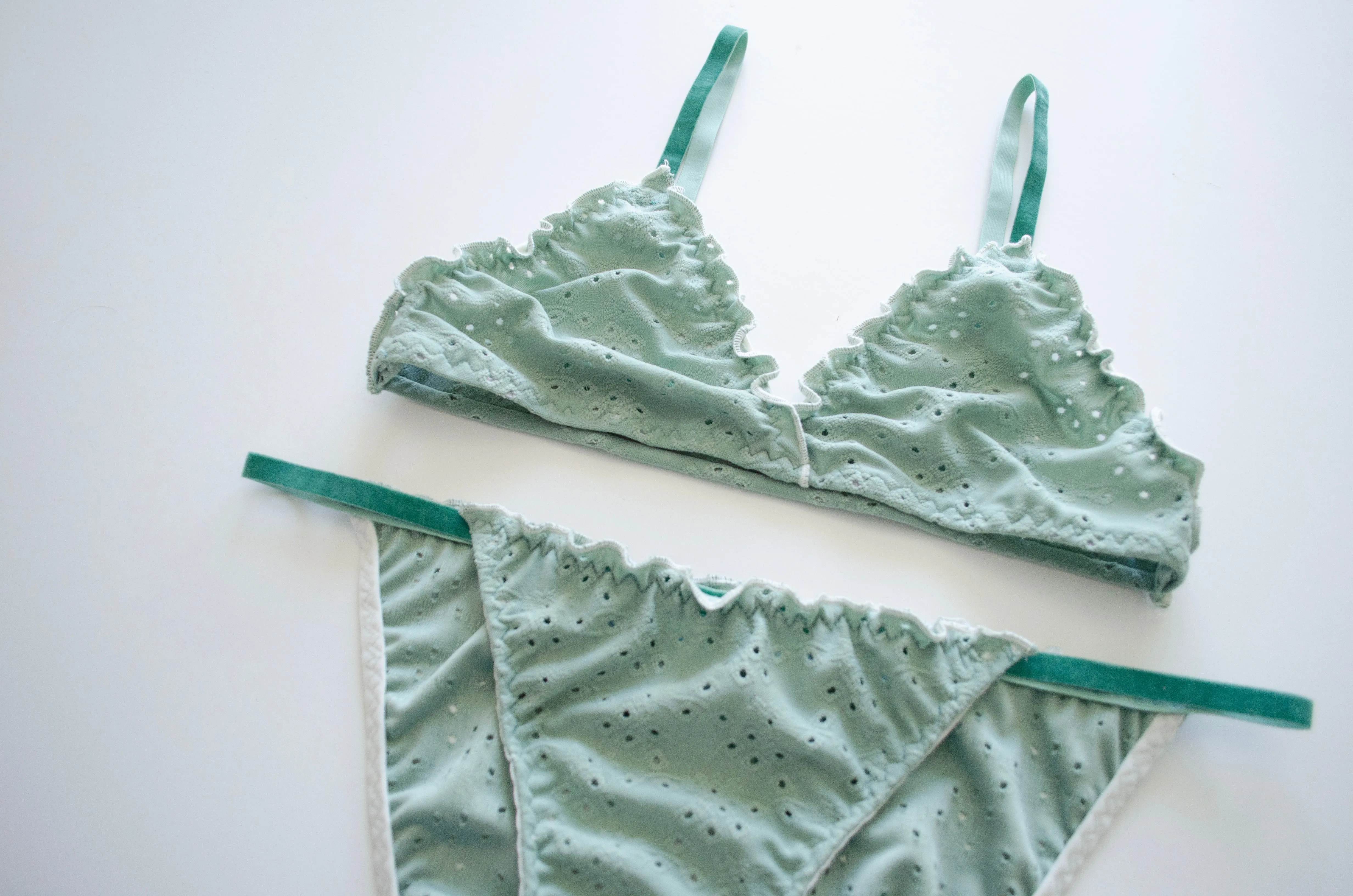 Pistachio Jersey Bra