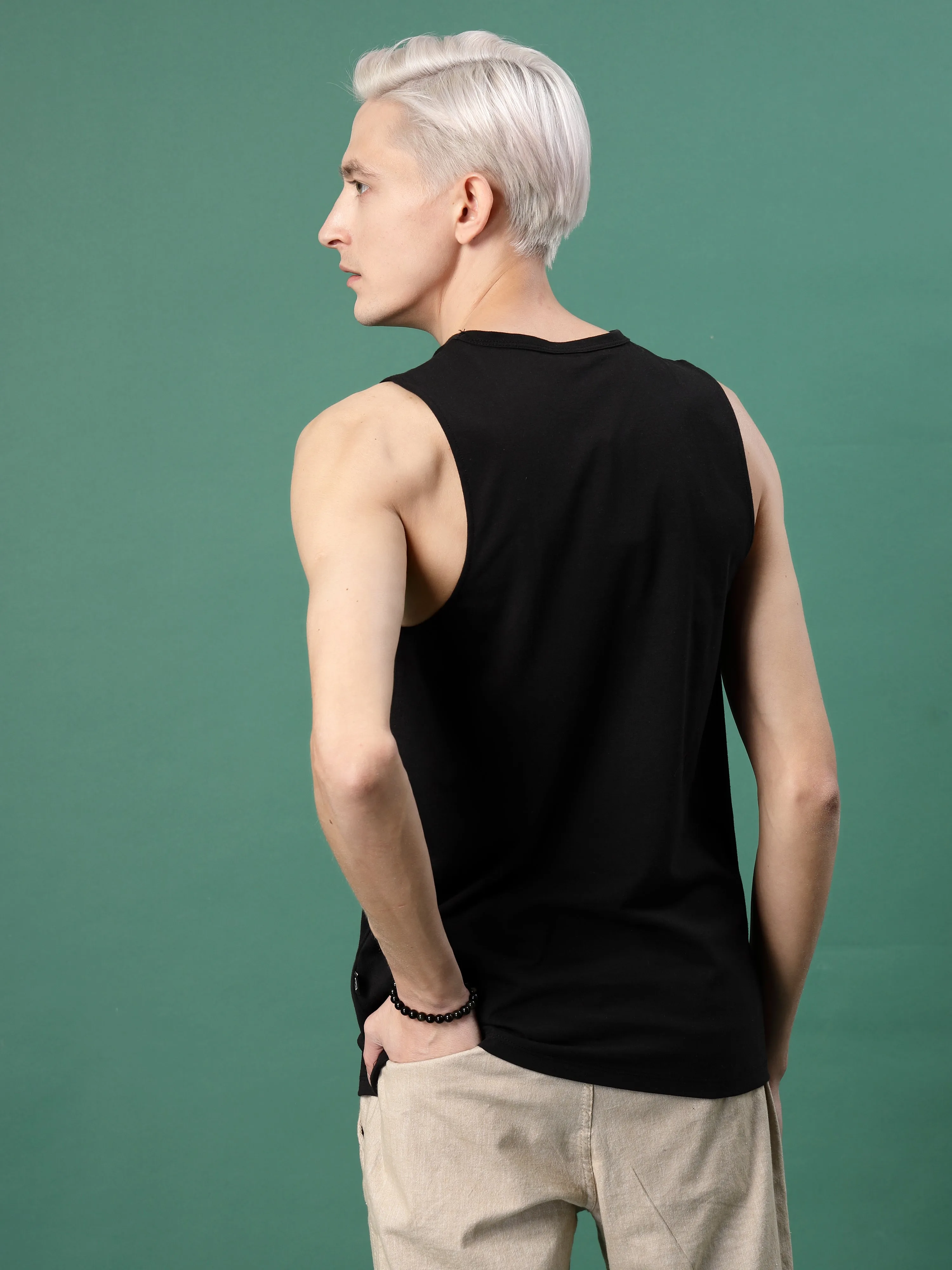 Placement Style Men's Vest T-Shirt