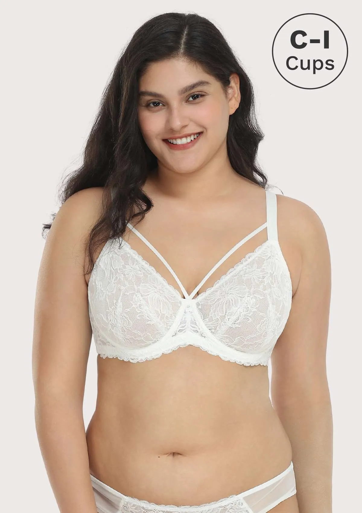 Pretty In Petals Strappy Lace Unlined Bra