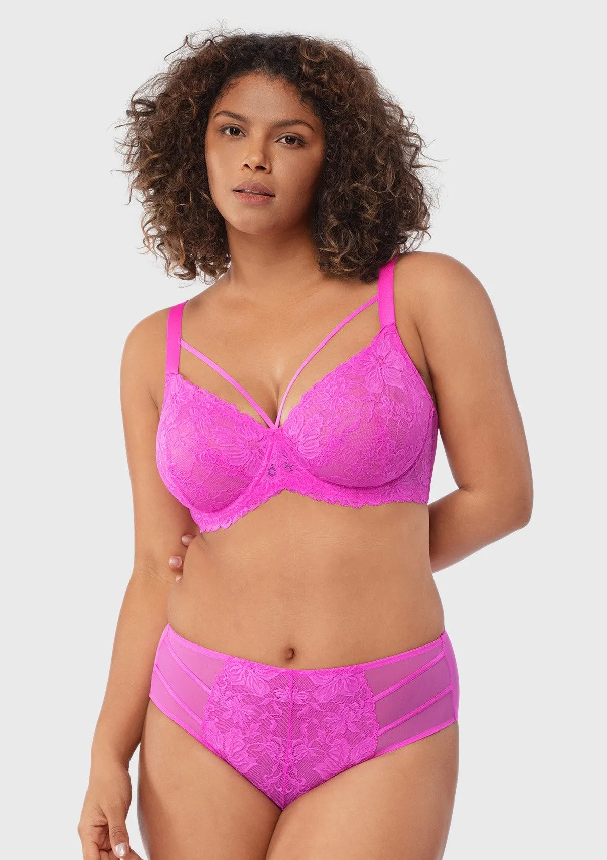 Pretty In Petals Unlined Strappy Underwire Lace Bra