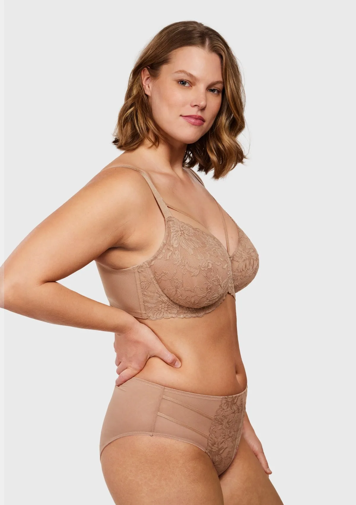 Pretty In Petals Unlined Strappy Underwire Lace Bra