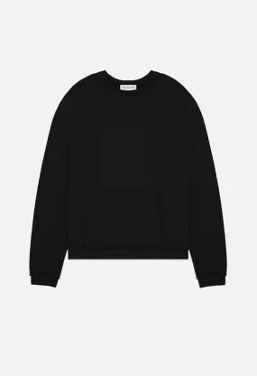 Raw Edge Raglan Crew / Black