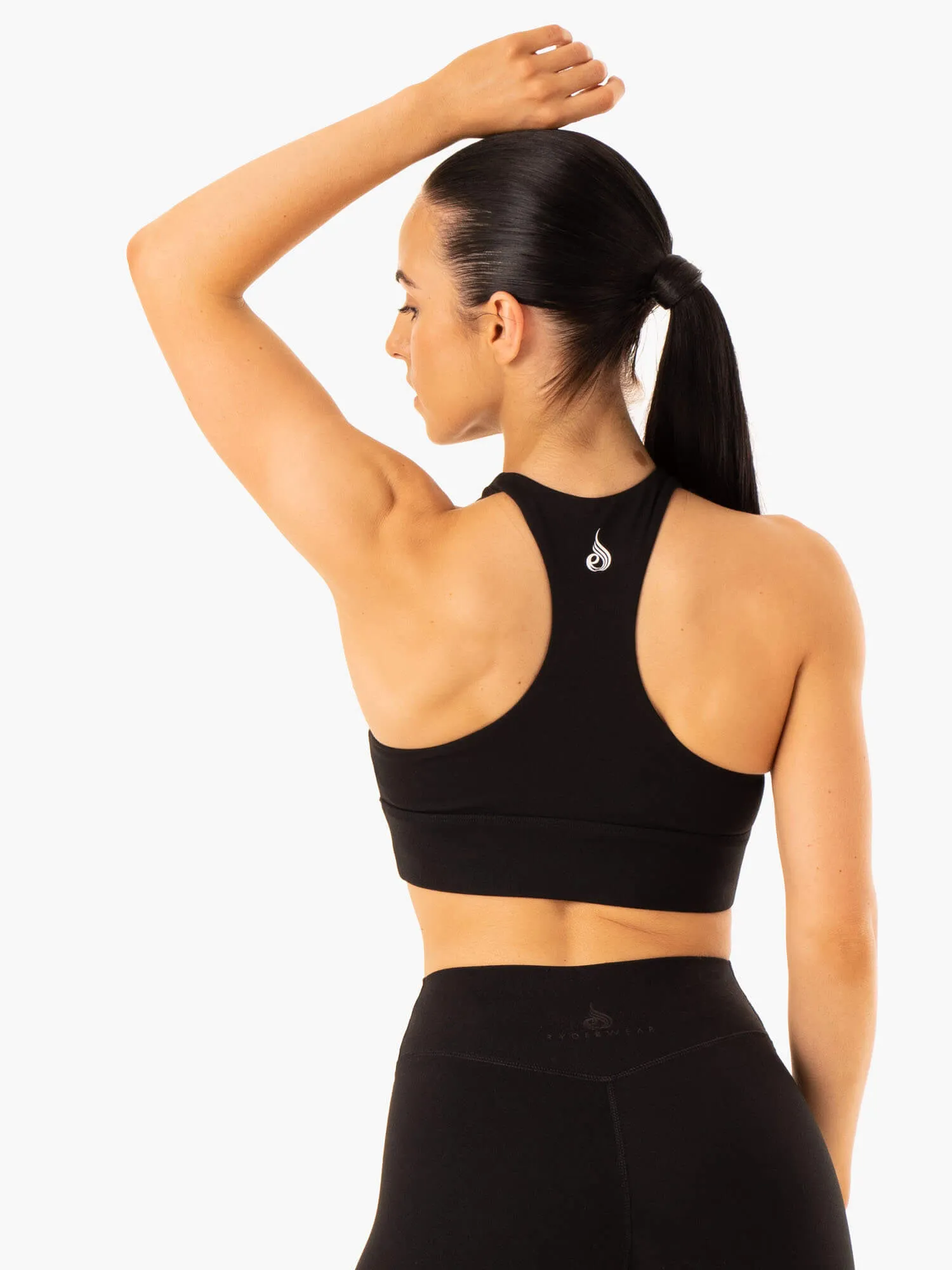 Replay Cut Out Sports Bra - Black