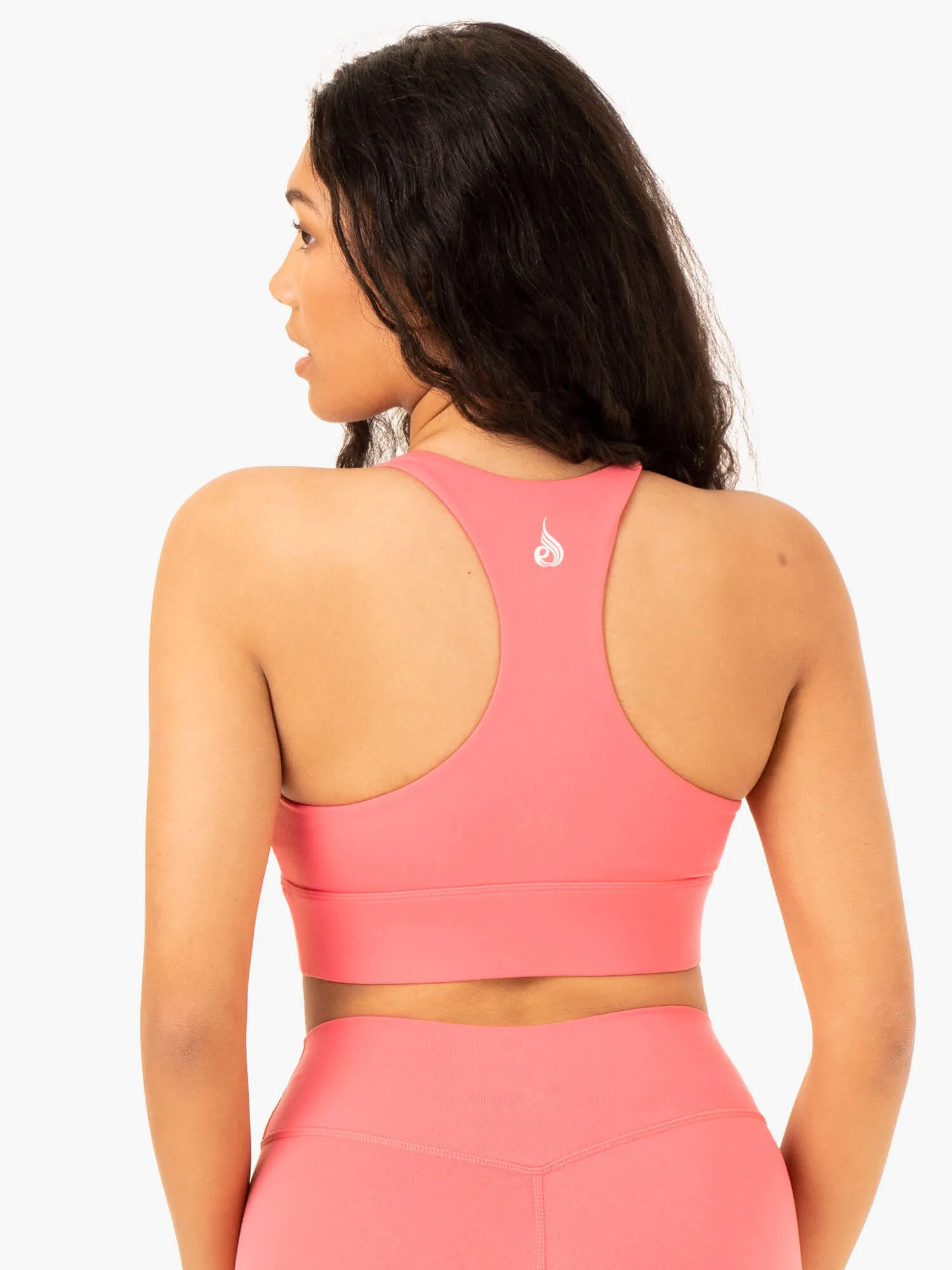 Replay Cut Out Sports Bra - Coral