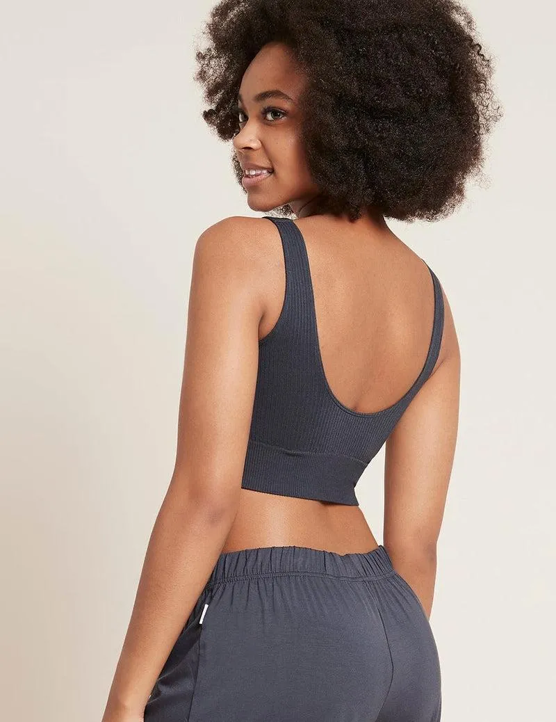 Ribbed Seamless Bra by Boody in Storm