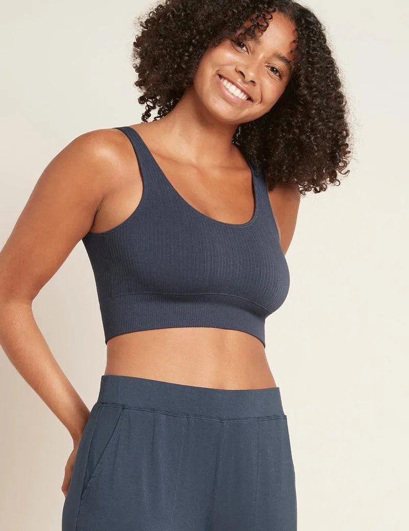 Ribbed Seamless Bra by Boody in Storm