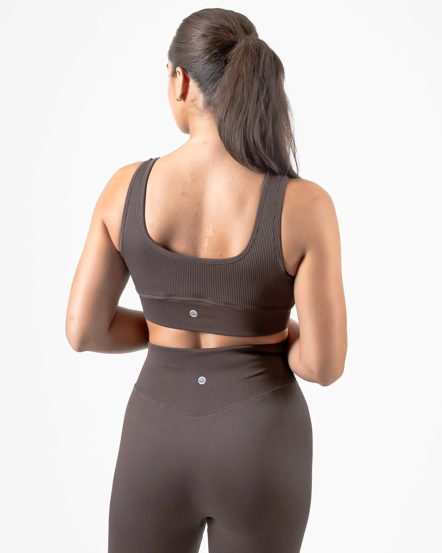 Ribbed Seamless Bra - Espresso - FINAL SALE