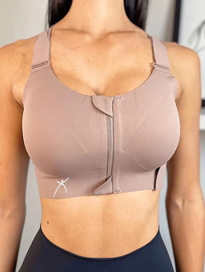 SEAMLESS FLEXI MEDUIM IMPACT BRA - NUDE