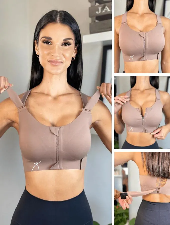 SEAMLESS FLEXI MEDUIM IMPACT BRA - NUDE