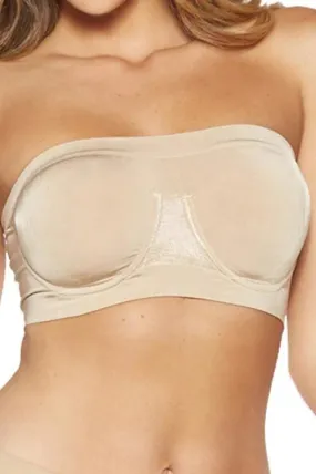 Seamless Underwire Bandeau Bra - Nude