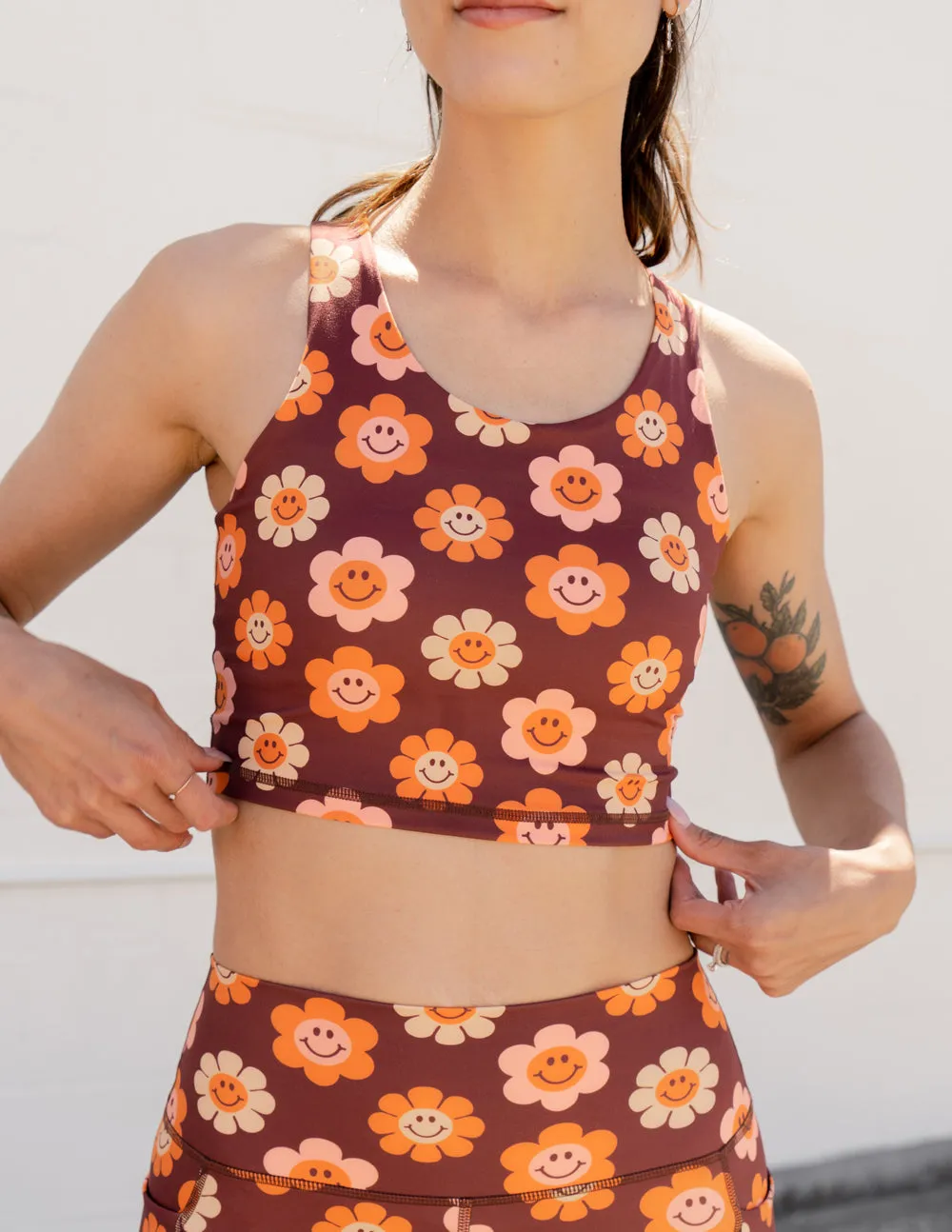 Smiley Flower Bra Tank