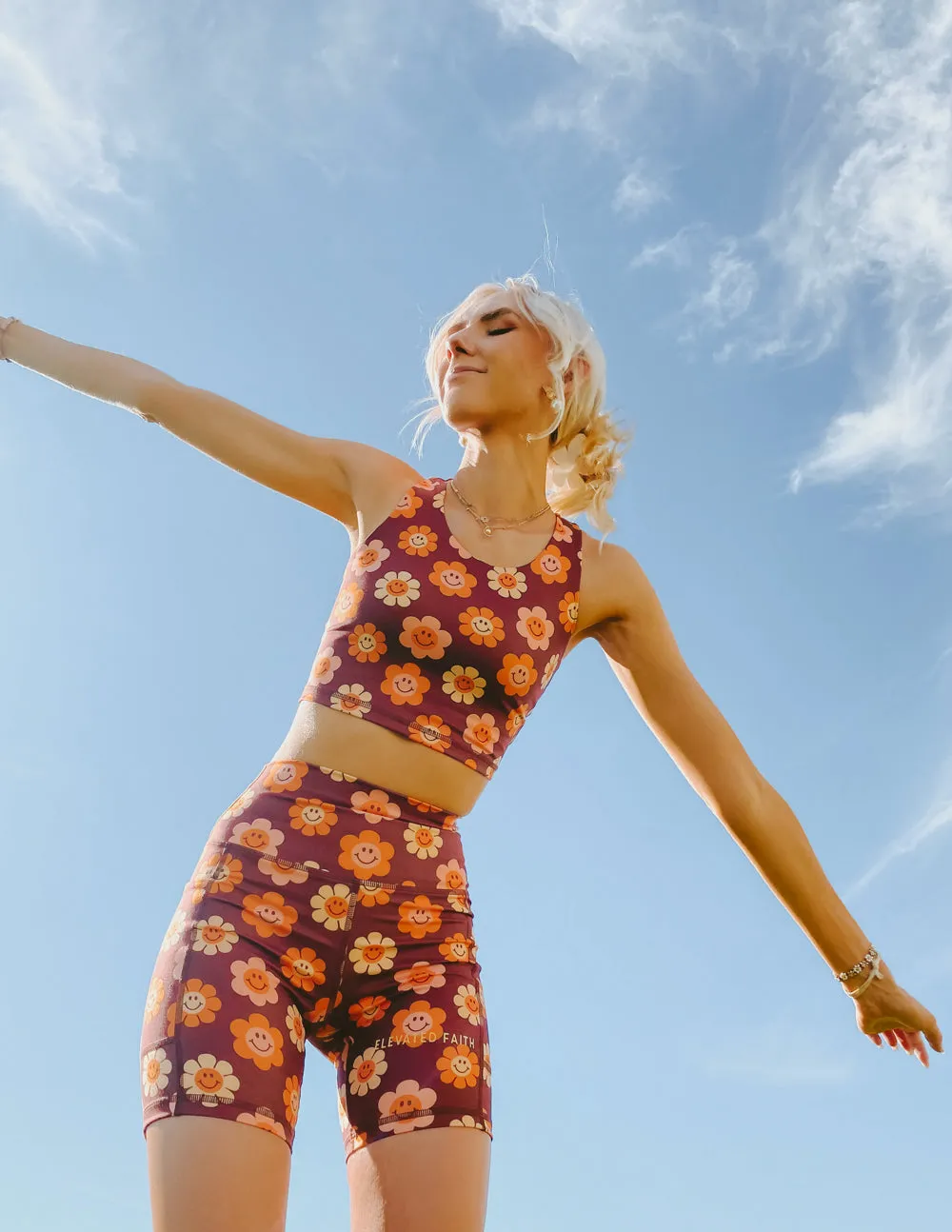 Smiley Flower Bra Tank