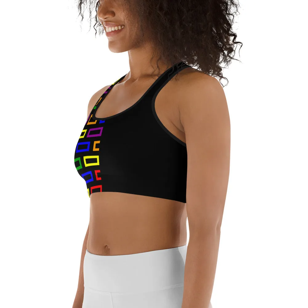 Sports bra Colorful Split Blocks