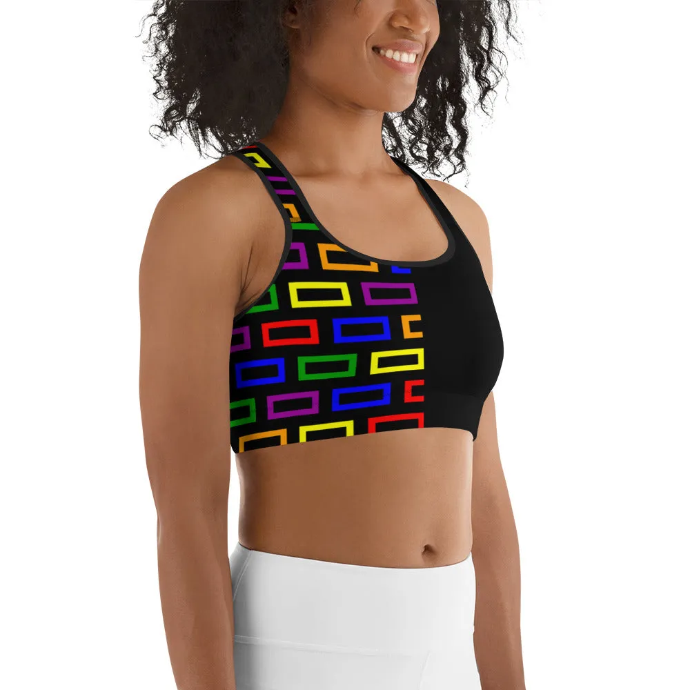 Sports bra Colorful Split Blocks