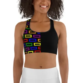 Sports bra Colorful Split Blocks