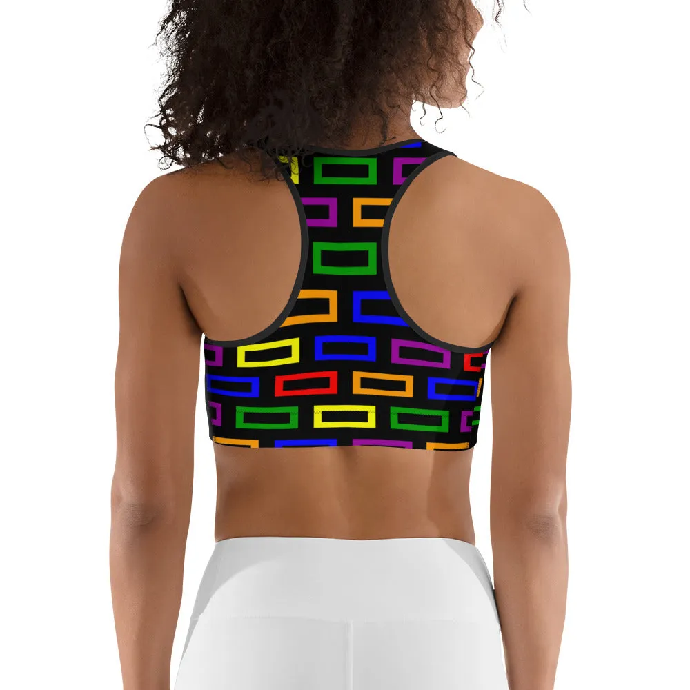 Sports bra Colorful Split Blocks