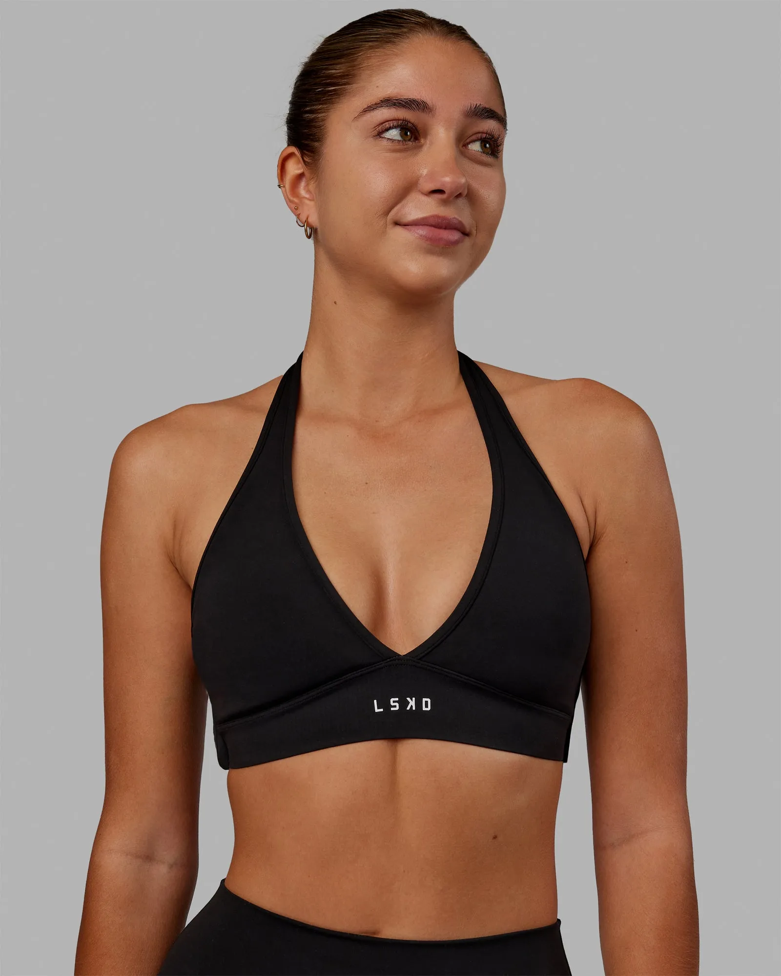 Stamina Halter Sports Bra - Black