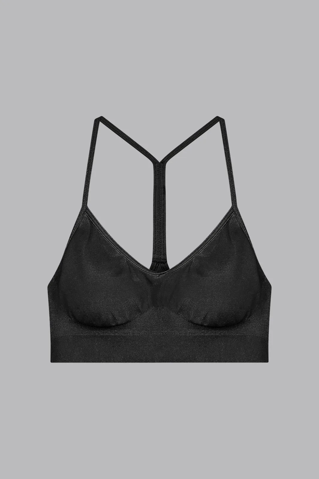 V_COMPRESS SEAMLESS SPORTS BRA - Black