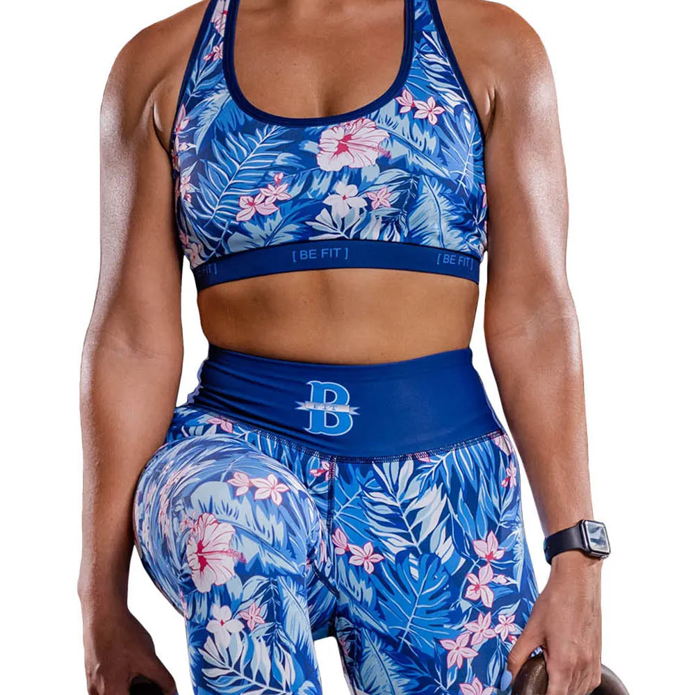 Women's Floral Print Racerback Sports Bra